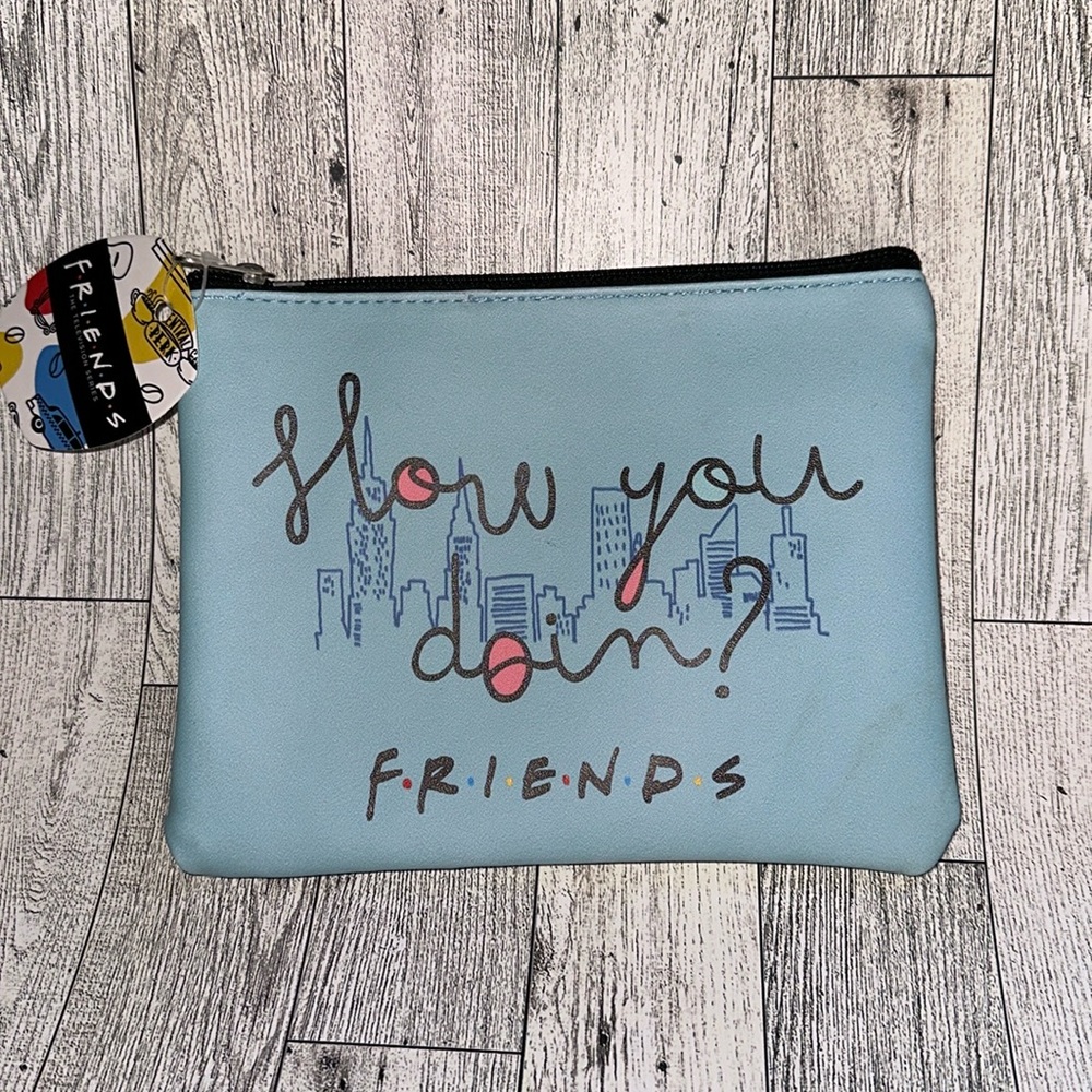 FREE with any $15 purchase FRIENDS baby blue cosmetic makeup zipper bag LAST ONE
